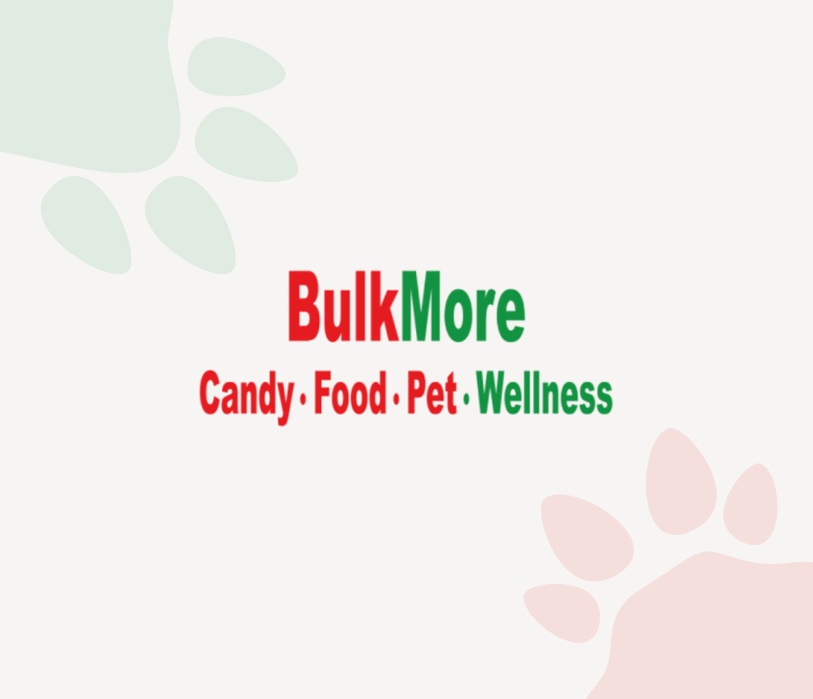 BulkMore logo against a background with pastel prints